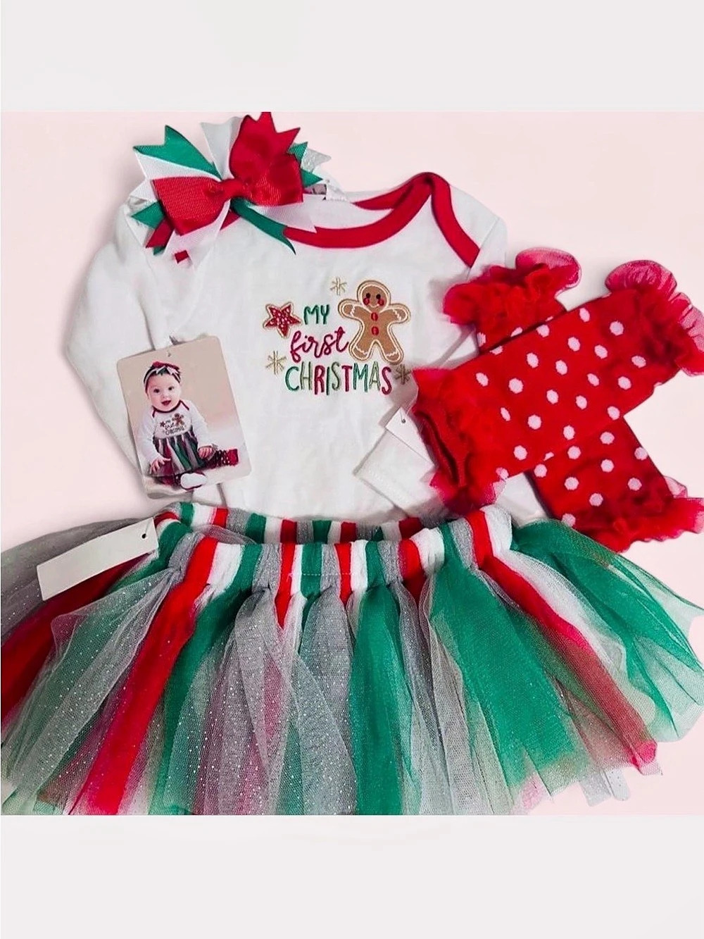 Christmas Baby Tutu Outfit 4 pc NWT